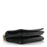 Lambskin Embossed Monogram Pochette Coussin Crossbody Black