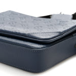 Calfskin Monogram Shadow Trio Messenger Navy