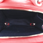 Aged Calfskin Quilted Top Handle Camera Case Red