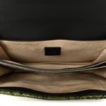 GG Supreme Monogram Snakeskin Medium Dionysus Shoulder Bag Green