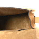 Suede Calfskin Shearling Small Marcie Saddle Bag Summery Beige