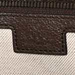 GG Supreme Monogram Textured Dollar Calfskin Web Medium Savoy Bowling Bag Beige Ebony New Acero