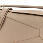 Calfskin Large Puzzle Edge Bag Sand