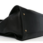 Calfskin Medium Deauville Tote Black Multicolor