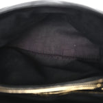 Calfskin Y Quilted Monogram Medium Loulou Chain Satchel Black