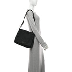 Monogram Small Flap Messenger Bag Black