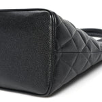 Caviar Quilted Medallion Tote Black