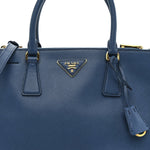 Saffiano Small Galleria Double Zip Tote Cobalto
