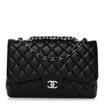 Caviar Quilted Jumbo Single Flap Black