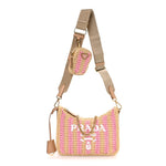 Yarn Raffia Effect Crochet Striped Re-Edition 2005 Shoulder Bag Naturale Petalo
