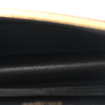 Grain De Poudre Matelasse Chevron Monogram Envelope Chain Wallet Black