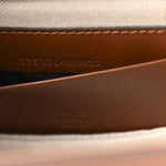 New Canvas Charisma Calfskin Crystal GG Monogram Small Bamboo 1947 Top Handle Bag Camel Ebony