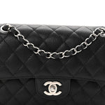 Caviar Quilted Small Double Flap Black
