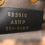 Shearling Vitello Dolce F is Fendi Macro FF 1974 Mini Mon Tresor Bucket Bag Tobacco Black