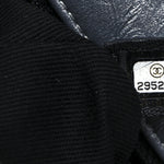 Metallic Aged Calfskin Quilted Mini Coco Handle Flap Charcoal