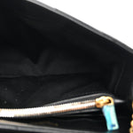 Calfskin Y Quilted Monogram Small Loulou Chain Satchel Black