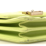 Calfskin Quilted North South Boy Flap Light Green