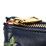 Lambskin Embossed Monogram LV Garden Coussin MM Navy Blue