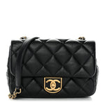 Lambskin Quilted Mini Flap Black