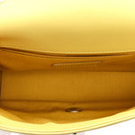 Calfskin Small Stitched Flap Yellow