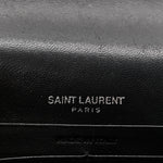 Calfskin Crocodile Embossed Kate Monogram Tassel Chain Wallet Black
