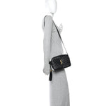 Calfskin Matelasse Monogram Lou Camera Bag Black