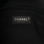 Suede Calfskin Shiny Lambskin Quilted Small Coco Base Shopping Bag Beige Black