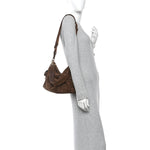 Suede Large Explore Shoulder Bag Cocoa Brown