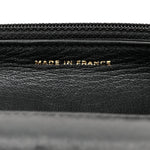 Lambskin Chevron Boy Wallet On Chain WOC Black