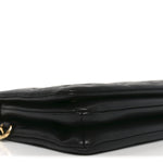 Lambskin Embossed Monogram Pochette Coussin Black