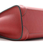 Drummed Calfskin Nano Luggage Merlot