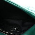Lambskin Quilted Small Loulou Puffer Monogram Chain Satchel Green Field