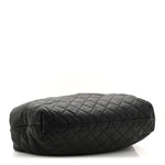 Lambskin Quilted Maxi Icare Shopping Tote Black