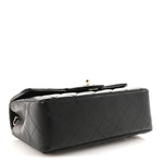 Lambskin Quilted Mini Rectangular Flap Black