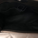 Metallic Goatskin Quilted Large City Rock Shopping Bag Silver