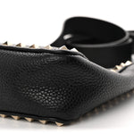 Pebbled Calfskin Mini Rockstud Flip-Lock Messenger Bag Black