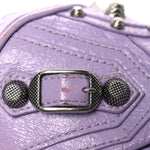 Extra Supple Calfskin Crocodile Embossed Le Cagole Shoulder Bag XS Lilac
