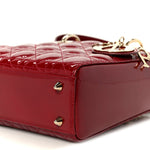 Patent Cannage Small My ABCDior Lady Dior Cherry Red