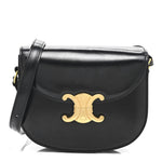 Shiny Calfskin Besace Clea Triomphe Black