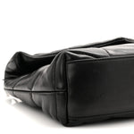 Lambskin Quilted Toy Loulou Puffer Monogram Chain Satchel Black