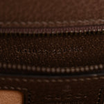 GG Supreme Monogram Textured Dollar Calfskin Web Small Ophidia Padlock Top Handle Bag Beige Ebony New Acero