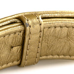 Metallic Aged Calfskin Quilted Medium Gabrielle Gold