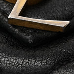 Sheepskin Matelasse Chevron Monogram College Chain Wallet Black