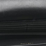 Lambskin Quilted Trendy CC Wallet On Chain WOC Black