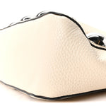 Grainy Calfskin Studded Small Nellcote Shopping Tote White