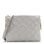 Metallic Lambskin Embossed Monogram Coussin BB Silver