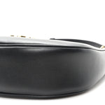 Smooth Calfskin Medium Strap Ava Triomphe Shoulder Bag Black