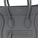 Baby Drummed Calfskin Micro Luggage Kohl