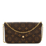Monogram Pochette Felicie Chain Wallet Fuchsia