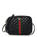 Calfskin Trapuntata Web Mini GG Shoulder Bag Black